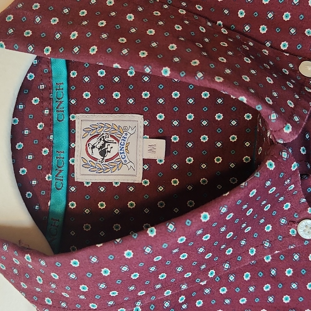Cinch Patterned Button Down Shirt - image 3